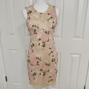 Calvin Klein Floral Lace Sheath Dress 6P
